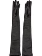 Yang Li Long Embellished Gloves - Black