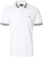 Emporio Armani Stripe Trim Polo Shirt - White