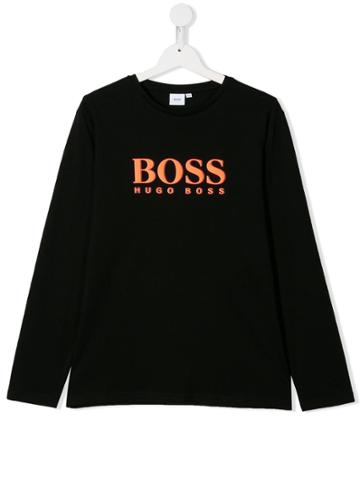 Boss Kids Teen Logo Jersey Top - Black