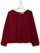 Twin-set Lace Panel Blouse - Red
