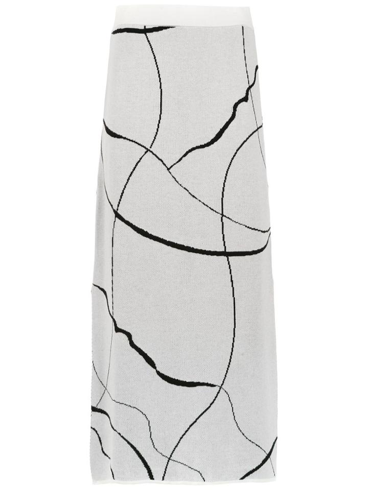 Mara Mac Midi Knitted Skirt - Grey