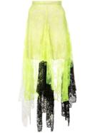 Christopher Kane Neon Lace Skirt - Yellow & Orange