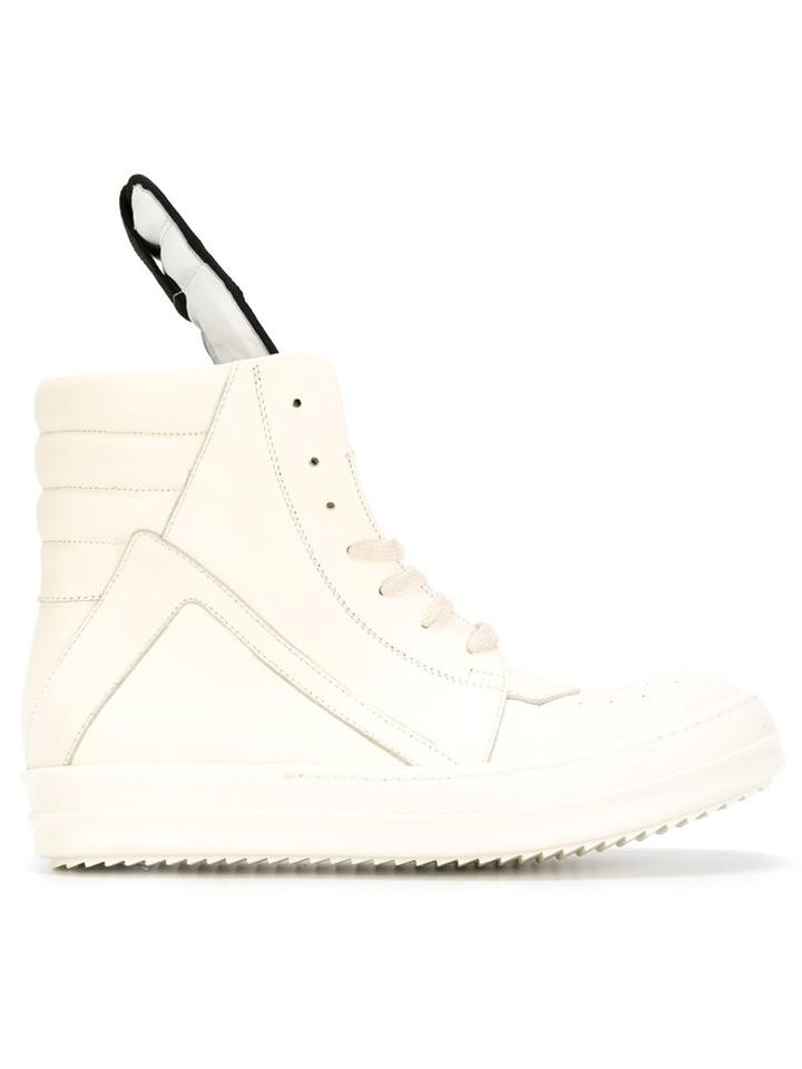 Rick Owens Geobasket Hi-top Sneakers, Women's, Size: 39, Nude/neutrals, Leather/rubber