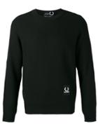 Raf Simons X Fred Perry - Logo Patch Sweatshirt - Men - Acrylic/wool - 38, Black, Acrylic/wool