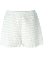 Giamba Fringed Heart Shorts - White