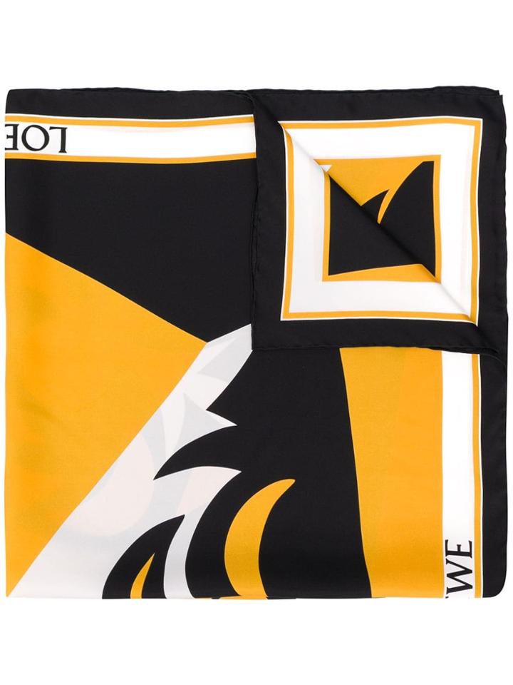 Loewe Printed Foulard - Yellow