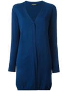 Twin-set Long Cardigan, Women's, Size: Large, Blue, Cotton/cashmere