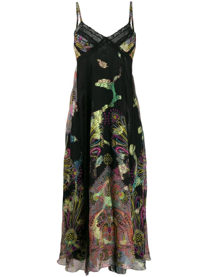 Etro Paisley Print Maxi Dress - Black