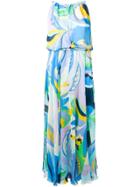 Emilio Pucci Acapulco Print Silk Maxi Dress - Yellow