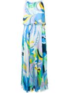 Emilio Pucci Acapulco Print Silk Maxi Dress - Yellow