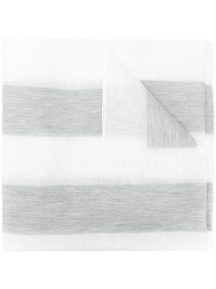 Fabiana Filippi Colour Block Scarf - White