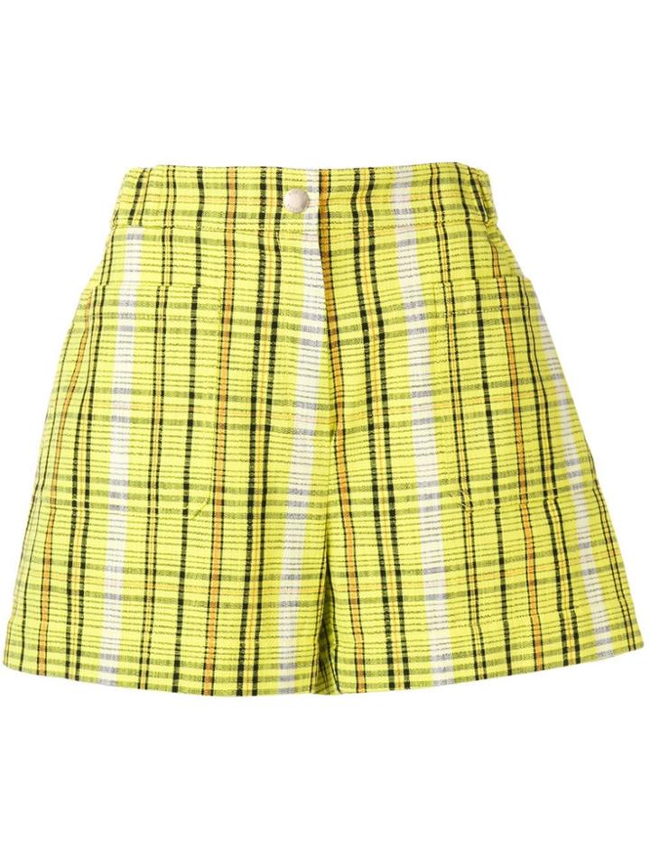 Kenzo Check Shorts - Yellow