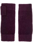 N.peal Finger-less Knitted Gloves - Pink & Purple