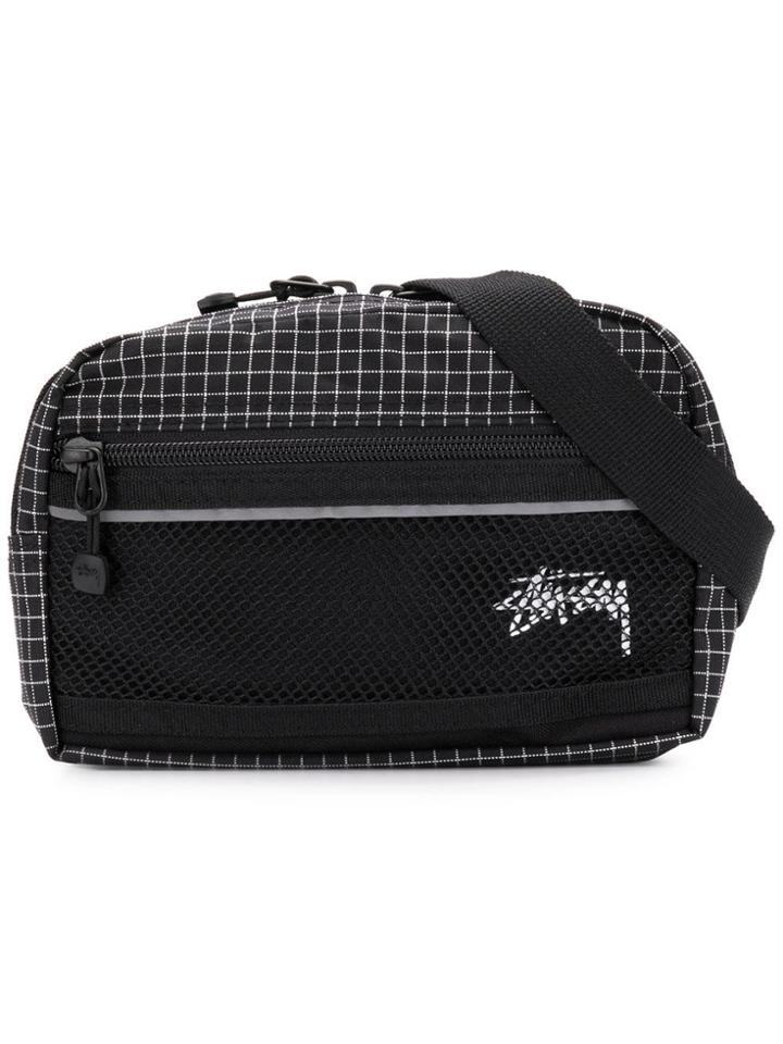 Stussy Checked Belt Bag - Black