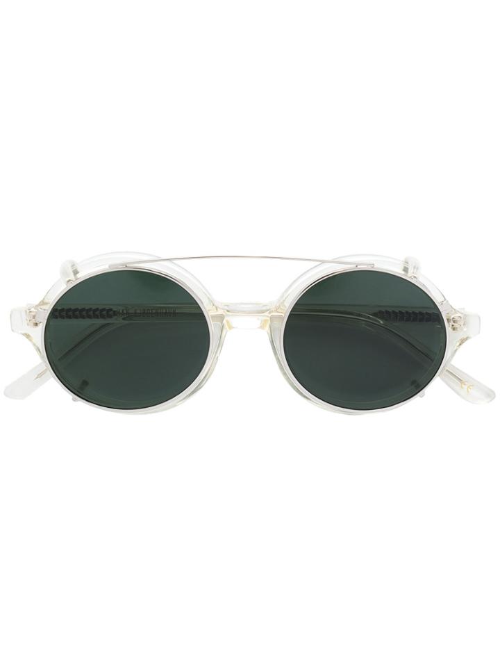 Han Kj0benhavn Double Framed Round Sunglasses - Metallic
