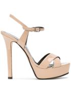 Marc Ellis Platform Ankle Strap Sandals - Nude & Neutrals
