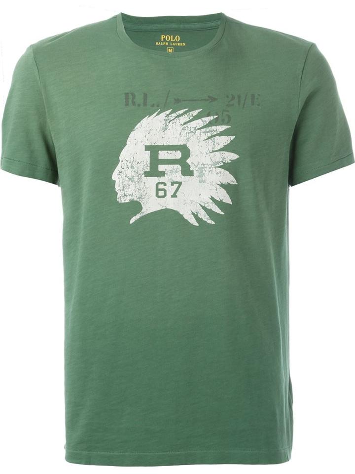 Ralph Lauren Distressed Profile Print T-shirt