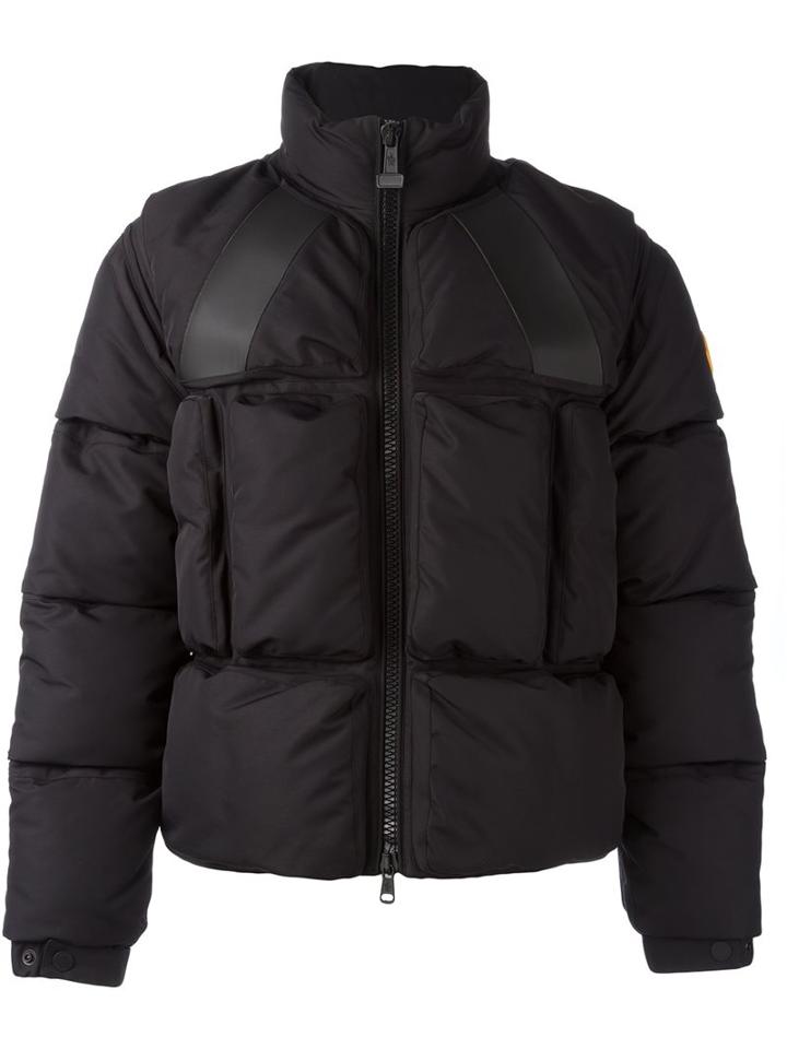 Moncler X Off-white 'trouville' Padded Jacket, Men's, Size: 2, Black, Feather Down/polyamide