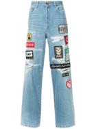 Maison Mihara Yasuhiro Multi Patch Loose Jeans - Blue