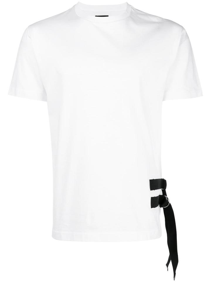 Les Hommes Side Buckle T-shirt - White