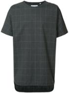 Private Stock Checked T-shirt, Men's, Size: Medium, Grey, Cotton