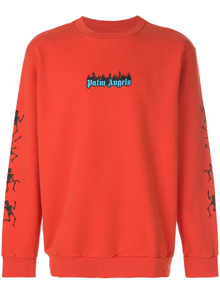 Palm Angels Dance Of Death Sweatshirt - Red