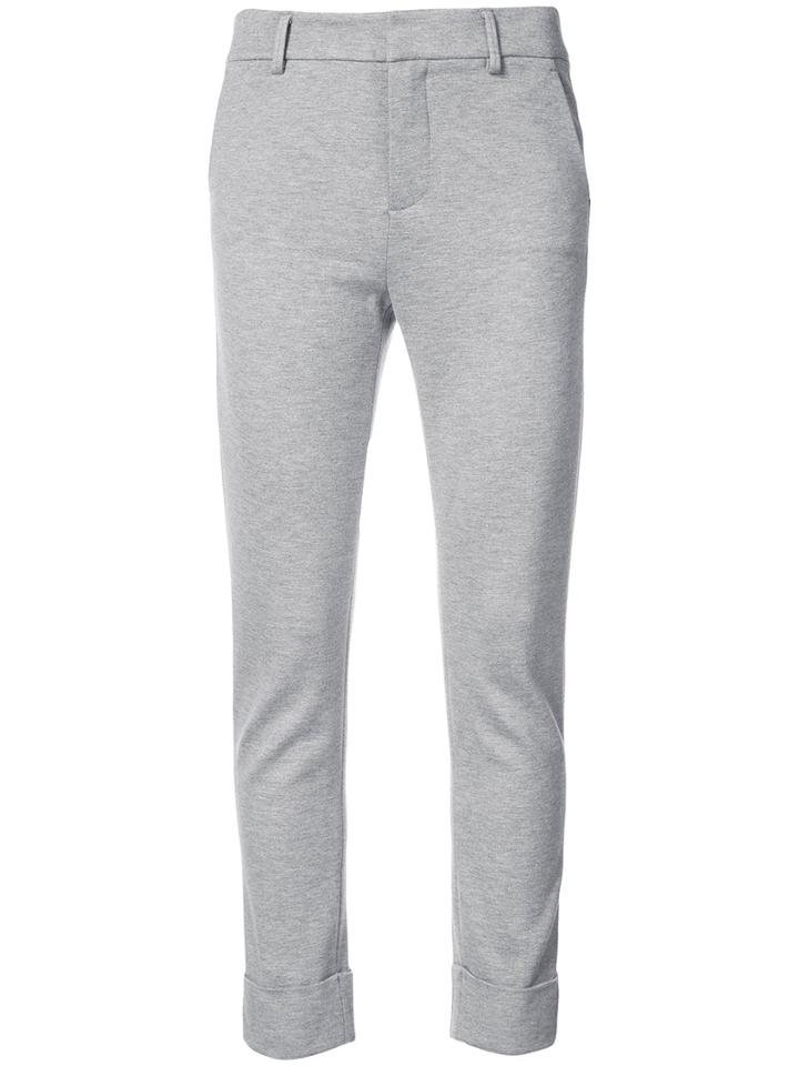 Closed - Marl Cropped Slim Fit Trousers - Women - Spandex/elastane/viscose - 24, Grey, Spandex/elastane/viscose
