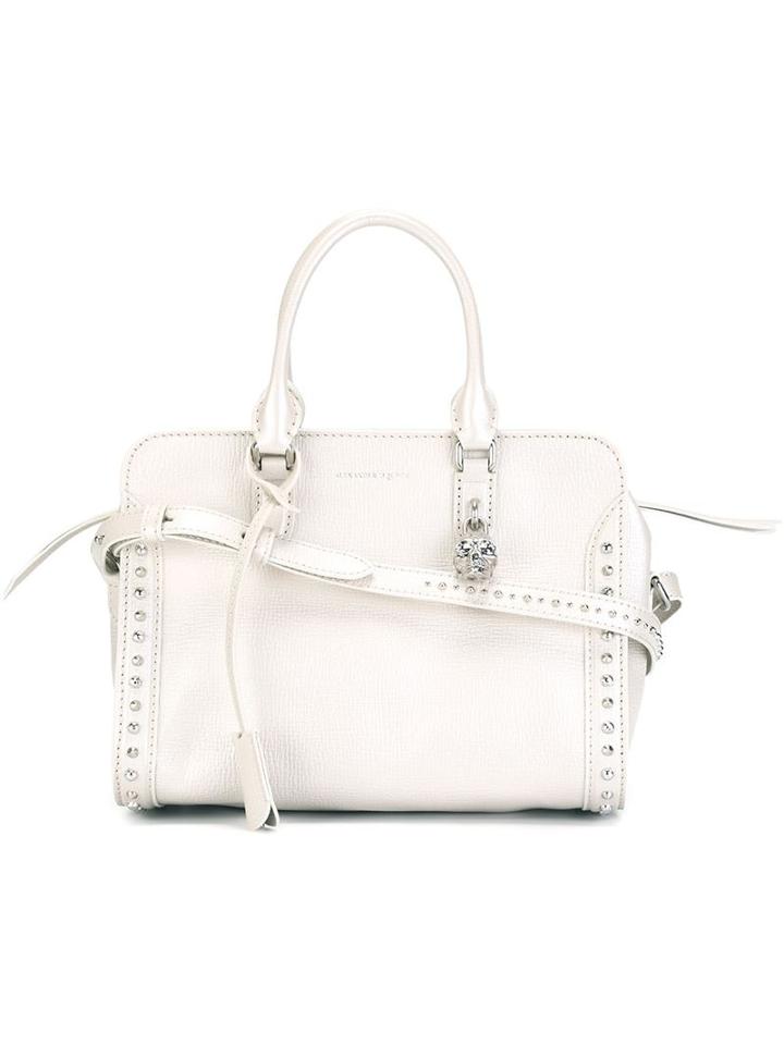 Alexander Mcqueen Padlock Tote, Women's, Nude/neutrals, Leather