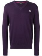 Ps By Paul Smith Logo Patch Sweater - Purple