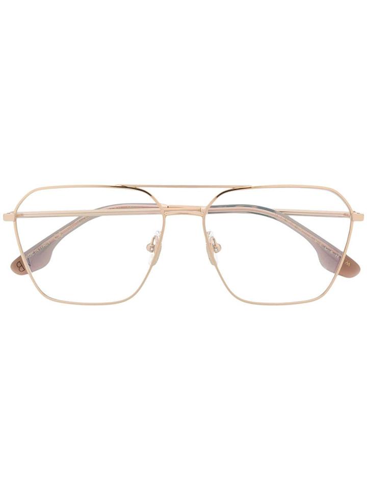 Victoria Beckham Vb2102 Square-frame Glasses - Gold