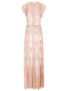 À La Garçonne Long Lace Dress - Pink
