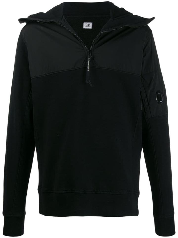 Cp Company Lens Detail Zip-up Sweatshirt - Black