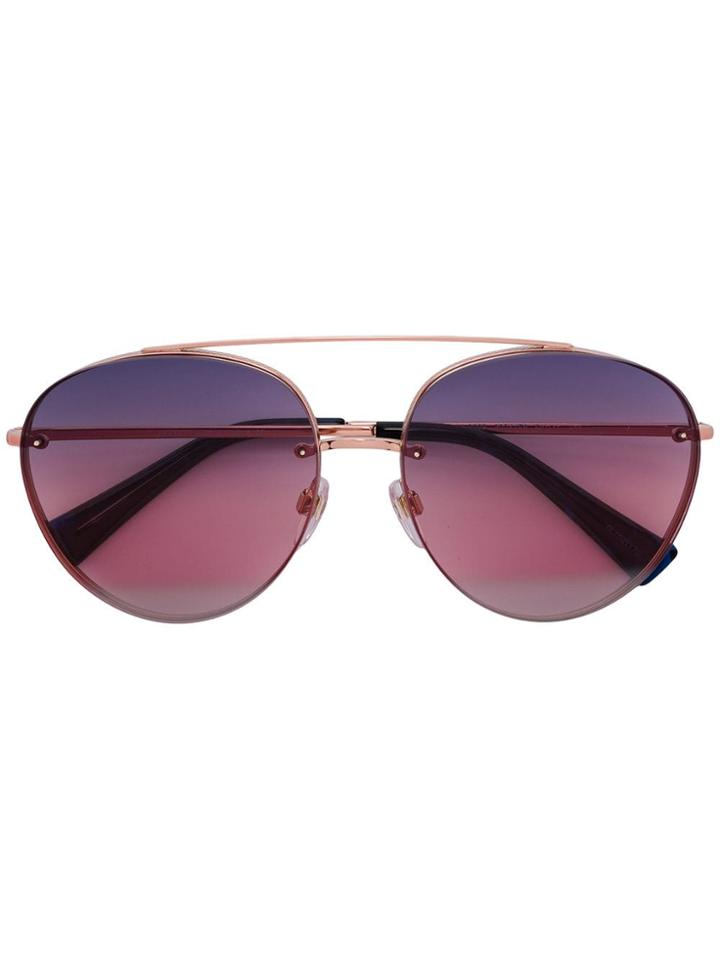 Valentino Eyewear Aviator Polarized Sunglasses - Metallic