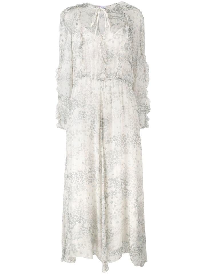 Red Valentino Cascading Stars Print Dress - Neutrals