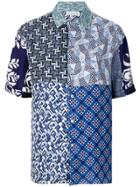 Pierre-louis Mascia Patchwork Print Shirt - Blue