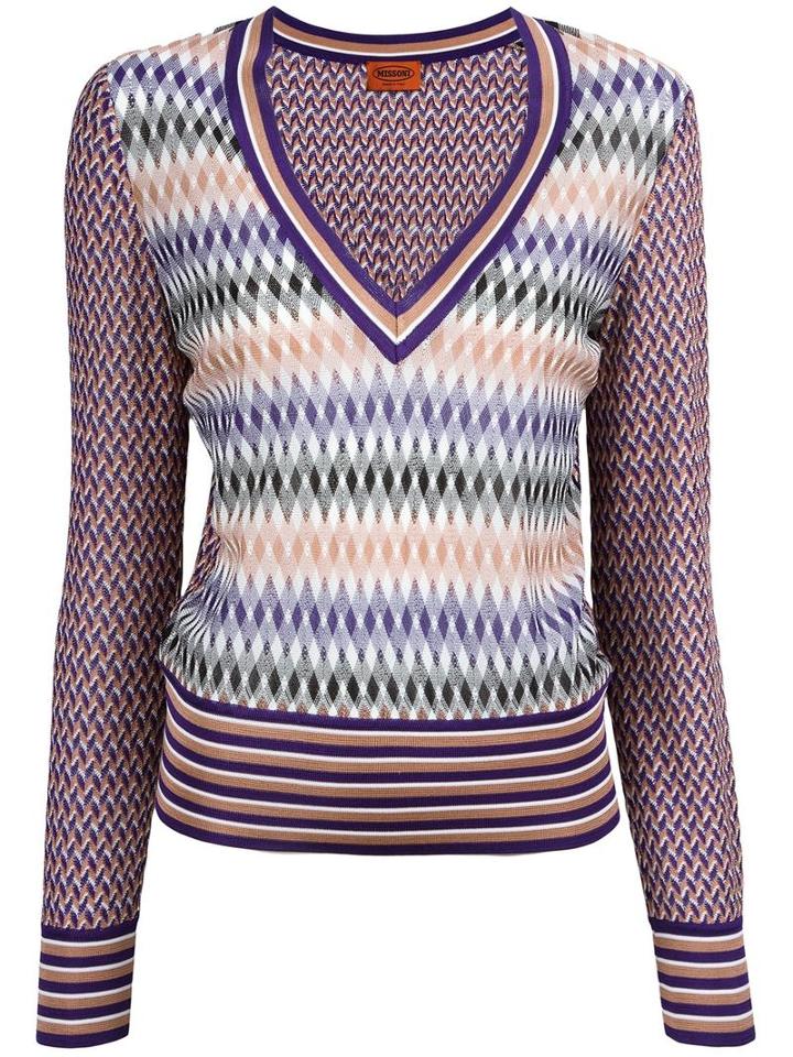 Missoni V-neck Jumper, Women's, Size: 40, Cotton/viscose