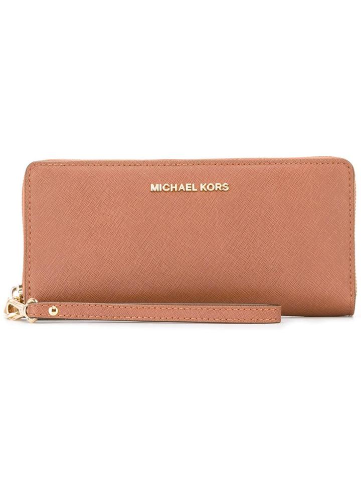 Michael Michael Kors 'jet Set Travel' Wristlet - Brown