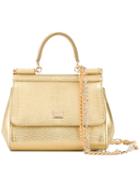 Dolce & Gabbana - Small 'sicily' Tote - Women - Calf Leather - One Size, Women's, Grey, Calf Leather
