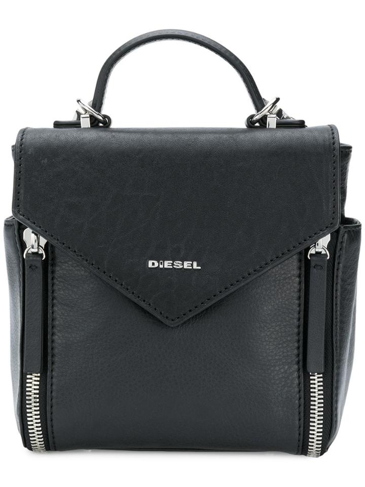 Diesel Logo Backpack - Black