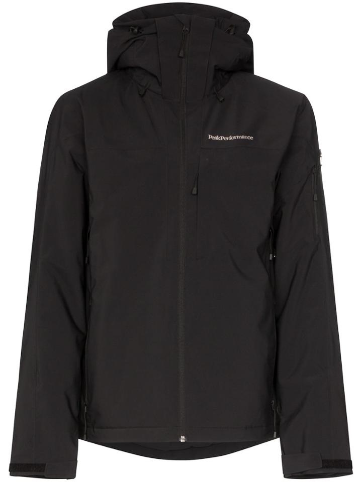 Peak Performance Maroon Hooded Jacket - Black
