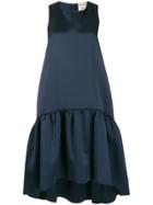 Semicouture Sleeveless Flared Midi Dress - Blue