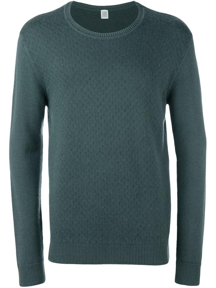 Eleventy Crew Neck Jumper, Men's, Size: Xxl, Green, Cashmere