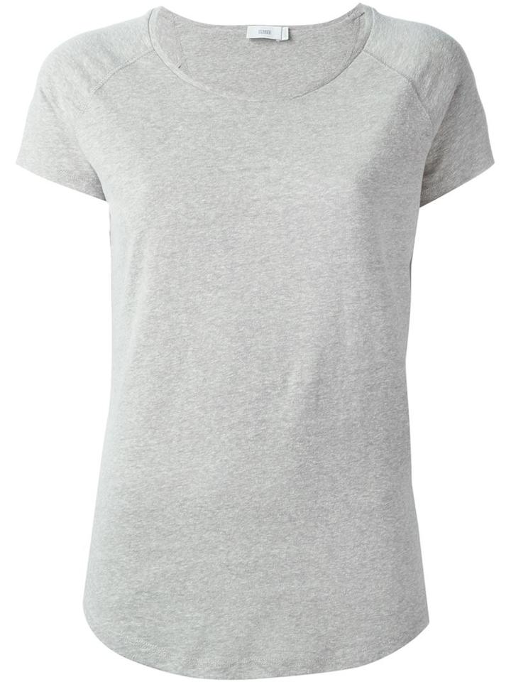 Closed Round Neck T-shirt, Women's, Size: Xs, Grey, Cotton/polyester