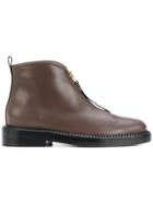 Marni Zip Ankle Boots - Brown