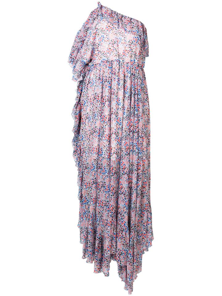 Philosophy Di Lorenzo Serafini Floral Print One Shoulder Asymmetric