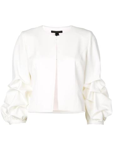 Alberto Makali Bunched Sleeve Jacket - White