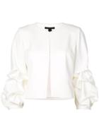 Alberto Makali Bunched Sleeve Jacket - White