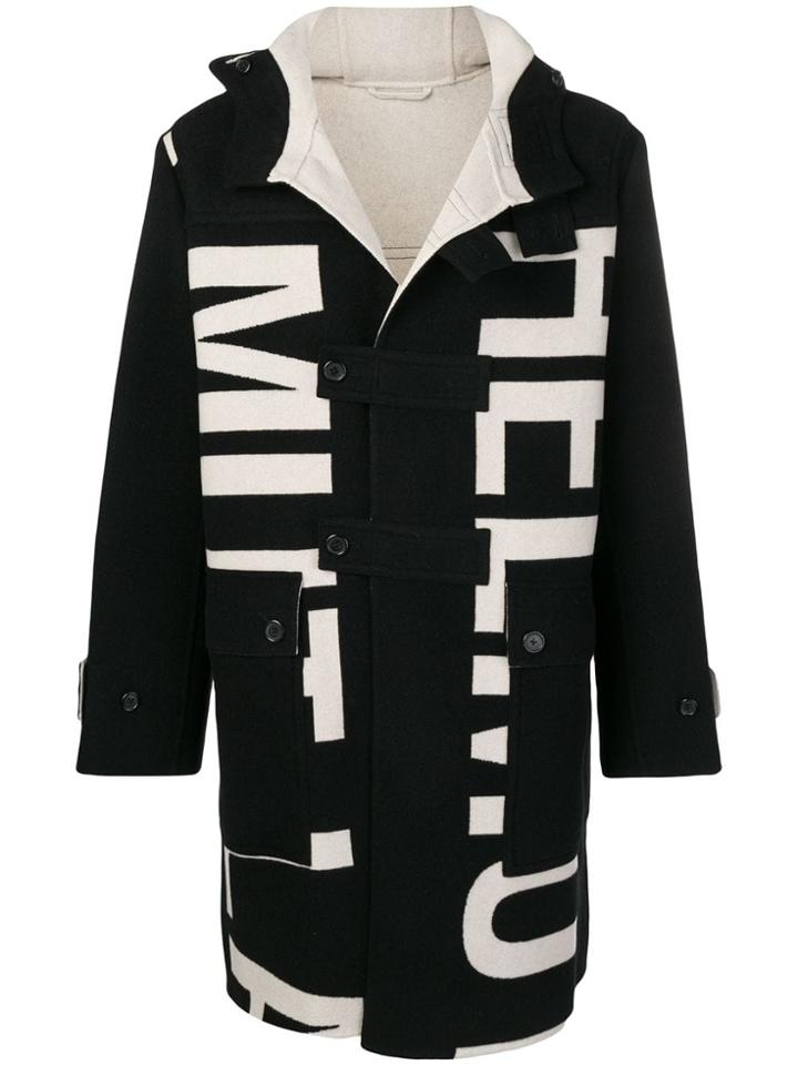 Helmut Lang Wool Duffle Coat - Black