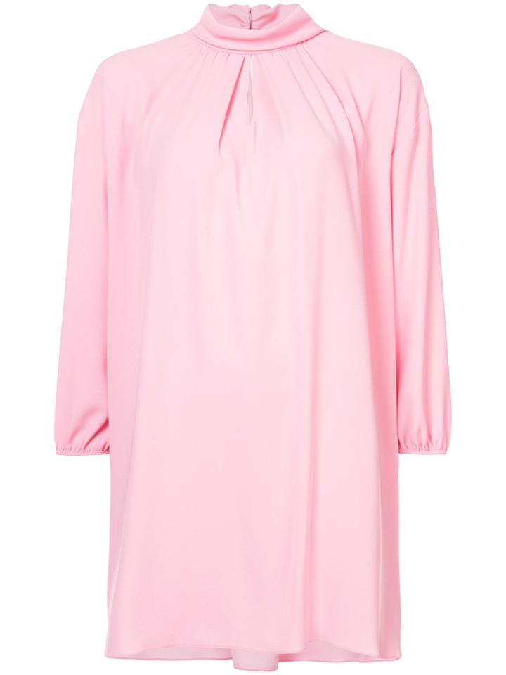 Boutique Moschino High Collar Dress - Pink & Purple