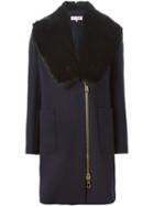 Dice Kayek Detachable Faux Fur Collar Coat